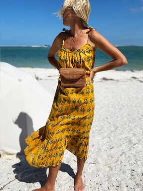 India Collection by Emerson Fry India Sundress Marigolds Yellow Size XS/S